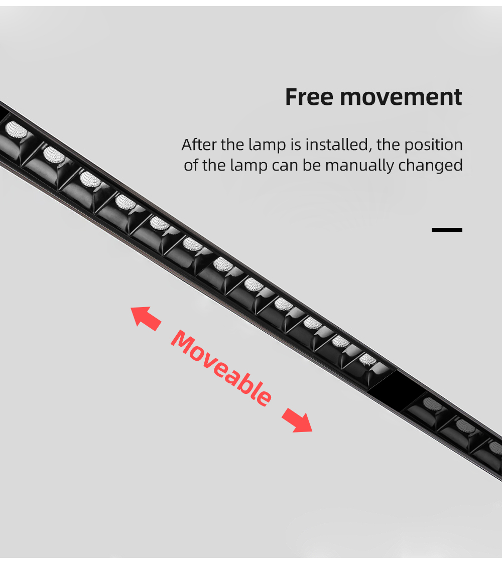 2021 New Trend Commercial Magnetic Track Light Dali Flexible Track Lighting Adjustable Light Decoration Living Room
