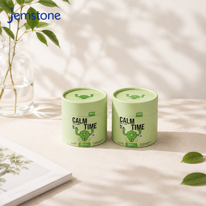Emballage personnalisé en tube cylindrique en carton rond avec revêtement UV, tube en kraft écologique, boîte d'emballage en tube de papier pour vitamines gommeuses - Product Image 1