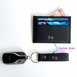 Nueva Cartera Delgada Unisex de PU Saffiano con Anillo para Llaves, Tarjetero, Logotipo Personalizado, Tarjeta de Visita, Juego de Caja de Regalo Perfecto para Viajes - Product Image 4