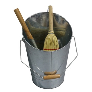 ถังเถ้าพร้อมฝาและพลั่วอุปกรณ์เตาผิงถังถ่านหินถังโลหะถังสำหรับหลุมไฟไม้เม็ด - Product Image 3