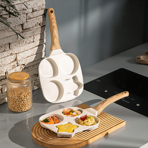 Chịu nhiệt THẬM CHÍ phân phối nhiệt dễ dàng làm sạch 18cm nhôm không dính 4 lỗ trứng chiên chảo - Product Image 6