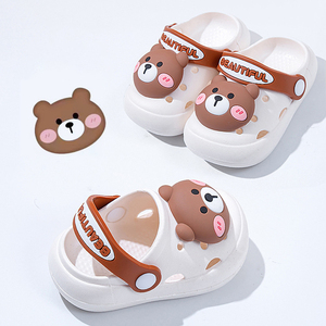 Stock de sandales pour enfants personnalisées chaussures décontractées d'extérieur pantoufles souples antidérapantes de dessin animé chaussures de plage pour bébé pantoufles - Product Image 1