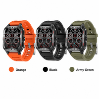 Montre connectée pour homme 1.83 TFT 420mAh BT 5.0 avec fonction d'appel, effet lumineux, Smart Island, réponse par pression, mesure de la pression artérielle, 100 modes sportifs, course à pied