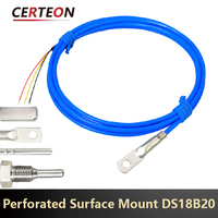 Capteur de Température DS18B20-2 Étanche IP67 1 Wire Sonde Plate Adhésive Câble RVVP Capteur de Température
