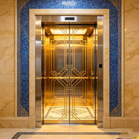 Ascenseur résidentiel sans gaine, porte panoramique en verre, 2-3 étages, livraison mondiale