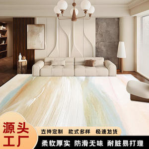 Alfombra Moderna Abstracta Rectangular de Fibra de Poliéster Antideslizante para Sala de Estar, Dormitorio, Decoración del Hogar H-099-5 - Product Image 5