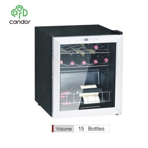 Personalizada <span class=keywords><strong>de</strong></span> fábrica <span class=keywords><strong>de</strong></span> la puerta <span class=keywords><strong>de</strong></span> acero inoxidable pantalla led <span class=keywords><strong>de</strong></span> 15 botella <span class=keywords><strong>de</strong></span> vino con refrigeración por compresor - Product Image 2