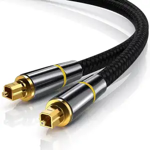 Benutzer definierte heiß verkaufte 24 Karat vergoldete Anschlüsse Digitales optisches Audio-Toslink-Kabel für Heimkino-Xbox-Playstation