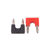 Nickelé 4mm fiche banane cuivre Double rangée deux Joint Anti-court Double rangée deux adaptateur U Type prise parallèle