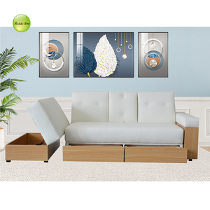 Sofá Cama Modular de Tela Plegable para Sala de Estar con Estructura de Madera Moderna para Uso en Hoteles y Dormitorios Modelo 160 - Product Image 3