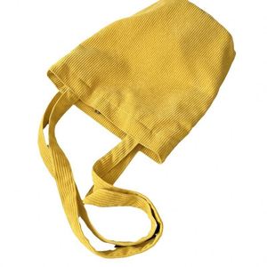 Sacs fourre-tout en velours côtelé et toile, sacs à bandoulière en velours côtelé, sacs fourre-tout jaunes en velours côtelé, style mode - Product Image 5