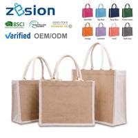 Sac fourre-tout en jute personnalisé avec logo, vente en gros, sac d'épicerie réutilisable écologique, fabricant pour salons professionnels, OEM