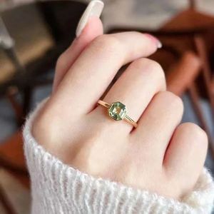 ซินฟลาย ขายส่ง แหวนทองคำแท้ 18k ประดับพลอยทัวร์มาลีนสีเขียวมิ้นท์ - Product Image 4