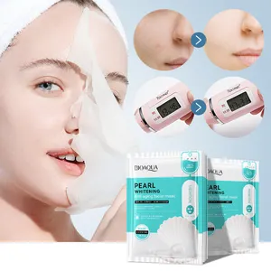 OEM BIOAQUA masker wajah pemutih mutiara alami, masker lembar Perawatan Kulit pencerah pelembap