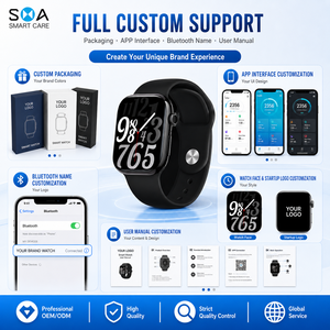 Smartwatch Blu alla Moda con Schermo Grande da 2,01 Pollici, Tracker Fitness Quadrato, Logo Personalizzabile per il Mercato all'Ingrosso e Regali - Product Image 3