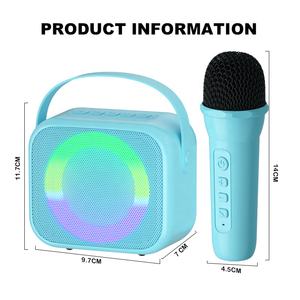 LED Family KTV RGB Party microfono Wireless <span class=keywords><strong>K</strong></span> Singing Machine Outdoor Portable mini Wireless Mic Karaoke altoparlante Bluetooth - Product Image 5