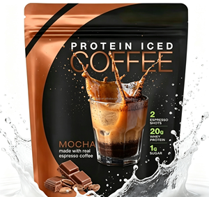 กาแฟโปรตีนรสโมคค่า แพ็คเกจแบบกำหนดเอง ไม่เติมน้ำตาล มีโปรไบโอติกและพรีไบโอติก - Product Image 1