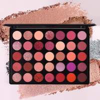 Palettes d'ombres à paupières de maquillage de marque OEM personnalisées pour dames Logo personnalisé Paillettes 35 couleurs d'ombres à paupières