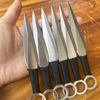 Couteau Kunai artisanal OEM en gros pour usine, ornements, lame en acier 3CR13, manche en acier inoxydable, modèle DIY non affûté pour déballage