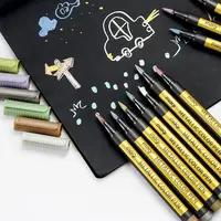 Pennarelli per pennarelli metallici permanenti con punta Extra fine a 10 colori per Set di pittura Rock