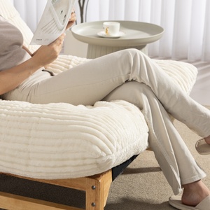 Fauteuil <span class=keywords><strong>chaise</strong></span> <span class=keywords><strong>longue</strong></span> simple en velours côtelé sans accoudoirs, canapé paresseux rembourré en tissu pour salon et mobilier d'hôtel - Product Image 3