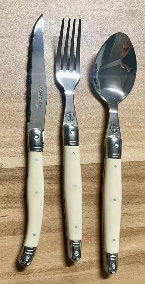 Ivory-- Knife fork spoon -3PCS