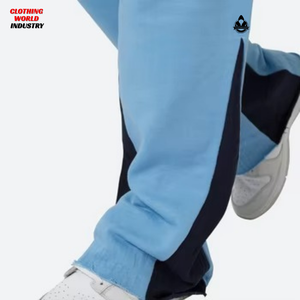 New Design Men Casual <b>Stacked</b> French Terry Cotton Polyester Blend Pants Relaxed Fit Oversized Designer Sweatpants Men's Pants - Product Image 5