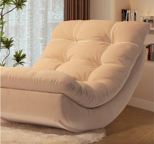 <span class=keywords><strong>Sillón</strong></span> Mecedor de Peluche, <span class=keywords><strong>Sillón</strong></span> Giratorio Tapizado Multicolor con Diseño Inclinable para Relajarse en la Sala de Estar - Product Image 3