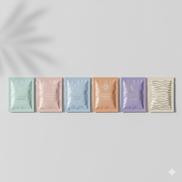 Sachet de papier d'aluminium écologique imprimé sur mesure emballage thermoscellé à usage unique pour les échantillons de soins de la peau de sérum crème cosmétique