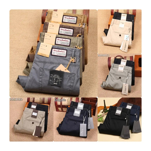 Pantaloni Chino Classici da Uomo, Vestibilità Dritta, Casual Business, Morbidi Pantaloni <span class=keywords><strong>Kaki</strong></span> da Lavoro - Product Image 2