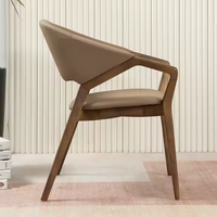Chaises de salle à manger en bois massif de luxe pour la maison et les restaurants, avec coussin en tissu cuir, vente en gros JP