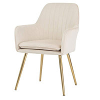 Poltrona Lusso Gold Dinning Fauteuil Sillon De Terciopelo Salon moderne Loisirs Fauteuil Velours Fauteuil Modernes Fauteuil