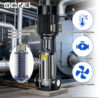 Pompe centrifuge verticale multi-étages haute pression 50HZ/60HZ 0.5hp 7.5hp 5.5kw pour osmose inverse d'eau de mer