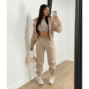 <strong>Wholesale</strong> Fitness Wear Fashion Apparel Custom Tracksuit Ladies Wears <strong>Clothing</strong> Sports Jogging Suit Women Tracksuit - Product Image 2