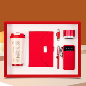 Set hadiah bisnis Natal, Mug mewah + payung + pena + usb + speaker + buku harian + Bank daya promosi perusahaan dengan kotak/ - Product Image 3