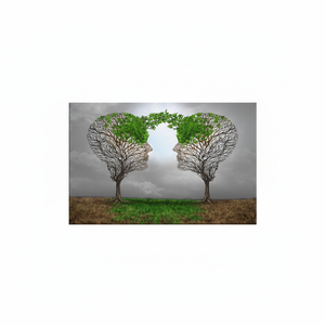 <b>Face</b>-to-<b>Face</b> <b>Tree</b> Silhouette Canvas Print for Serene Decor,WRAPPED CANVAS - Product Image 2
