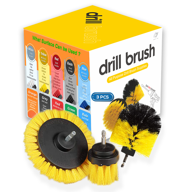 10 Pieces Electric Drill Cleaning Brush Power Scrubber Cleaning Brush Set