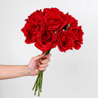 Rose artificielle à tête unique de haute qualité, effet toucher réel, revêtement en latex, vente en gros pour décoration intérieure, magasins, mariages et événements