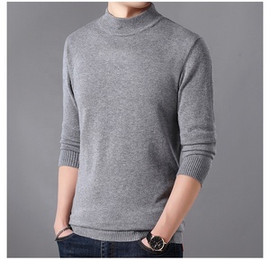 Maglione Pullover a maniche lunghe da uomo autunno nuovo arrivo collo medio alto - Product Image 2