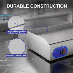 Plaque chauffante électrique à chaleur uniforme et deux boutons de contrôle de température réglables, idéale pour la cuisine professionnelle – Meilleure Offre - Product Image 6
