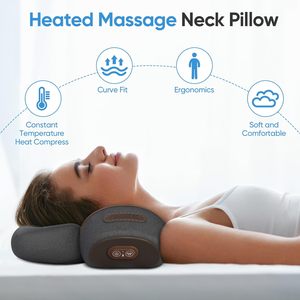 Nowcozy 2025 électrique Shiatsu cou masseur oreiller coussin soulagement de la douleur cou et dos voiture cou masseur oreiller avec chaleur - Product Image 6
