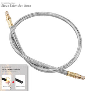 Cuisinière à gaz pour l'extérieur avec tuyau métallique tressé étendu et adaptateur à connexion rapide - Product Image 1