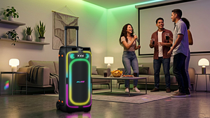 Altavoz Portátil Partybox, <span class=keywords><strong>Caixa</strong></span> De Som, Boombox3, Micrófono Dual, Karaoke, Aux, Sistema de Altavoces para DJ - Product Image 4