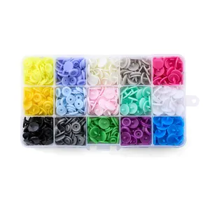 150 conjuntos de 15 cores glossy snaps fixador resina snap botões T5 tampas 12.5 milímetros de plástico caixa de embalagem separadamente DIY Snap Fastener