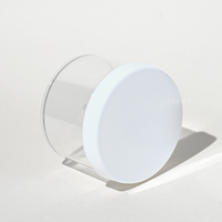 Bocaux en plastique PS transparent avec couvercle à vis blanc pour le stockage de friandises pour animaux de compagnie et contenants à crème réutilisables (120g/200g/400g/800g)