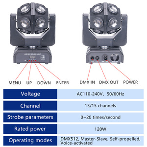 Professionale oem/odm 150W RGBW luce del palcoscenico Disco <span class=keywords><strong>LED</strong></span> <span class=keywords><strong>testa</strong></span> <span class=keywords><strong>mobile</strong></span> 12 pz DMX512 controllo inor corpo per discoteche partito - Product Image 2