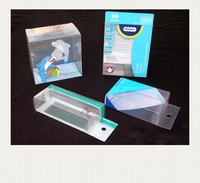 Boîte en plastique transparente pliable personnalisée avec logo imprimé, plusieurs tailles, emballage transparent pour cadeau, jouet, cosmétique, emballage de vente au détail