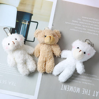 Nouveau porte-clés animal Kawaii Mini porte-clés ours en peluche jouets mignons pendentif voiture porte-clés peluche peluche Kawaii porte-clés en peluche personnalisé