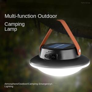 Lampe de camping solaire LED étanche d'extérieur, lampe de suspension rechargeable d'urgence pour la randonnée - Product Image 2