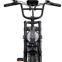 Vélo électrique Reliago OT08 Pro à double batterie, 48V 500W, pneus larges de 20 pouces, 7 vitesses, freins hydrauliques, étanche IPX4, charge utile de 120 kg